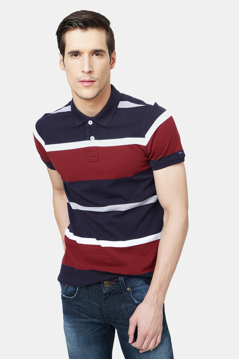 BASICS MUSCLE FIT POLO T.SHIRT