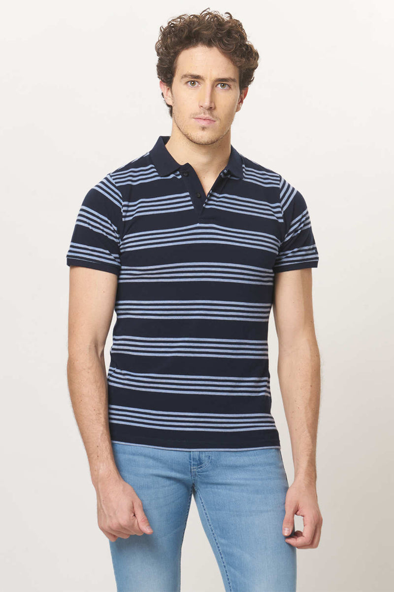 BASICS MUSCLE FIT POLO T.SHIRT