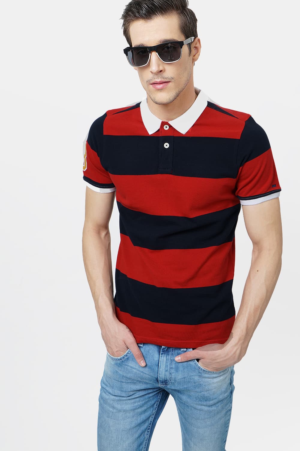 BASICS MUSCLE FIT POLO T.SHIRT