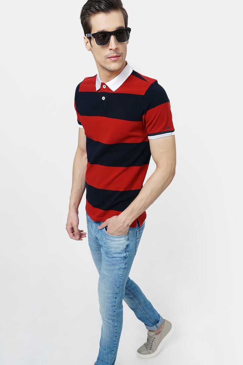 BASICS MUSCLE FIT POLO T.SHIRT