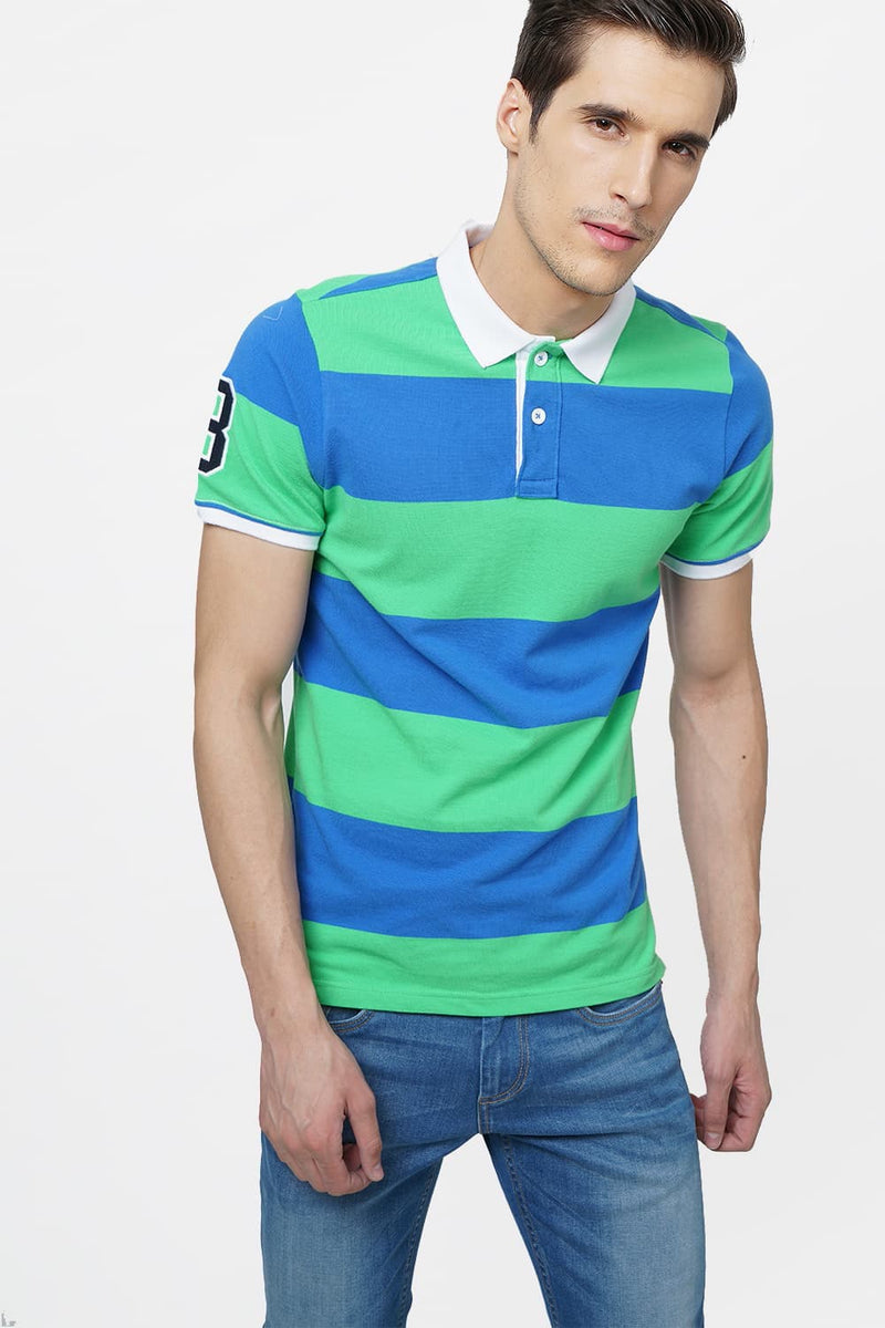 BASICS MUSCLE FIT POLO T.SHIRT