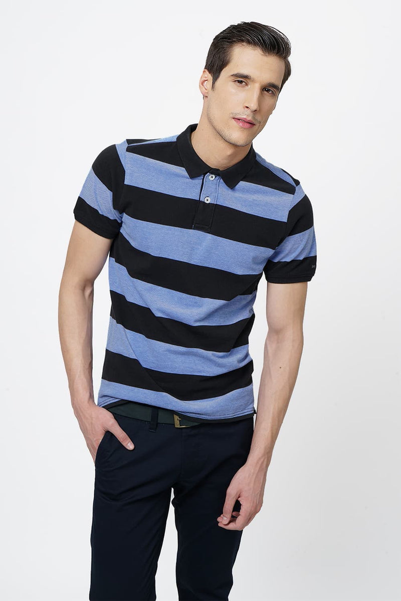 BASICS MUSCLE FIT POLO T.SHIRT