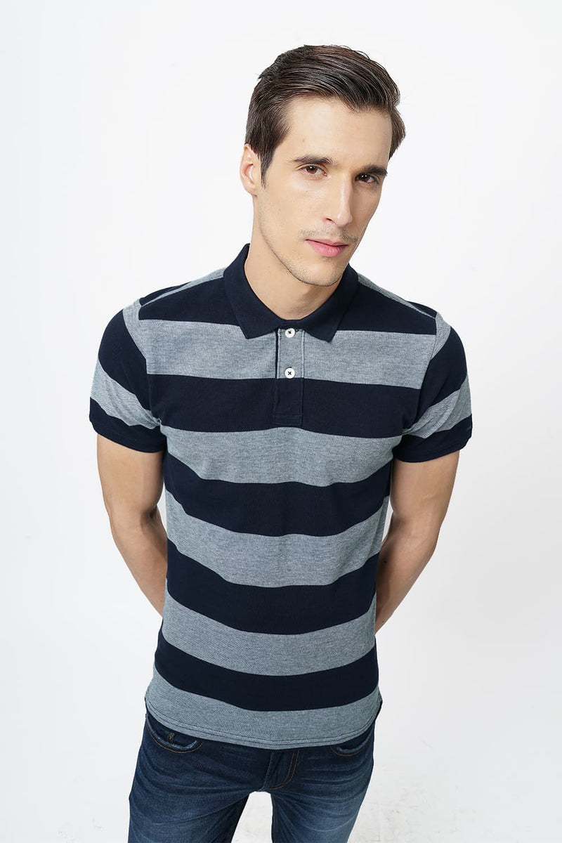 BASICS MUSCLE FIT POLO T.SHIRT