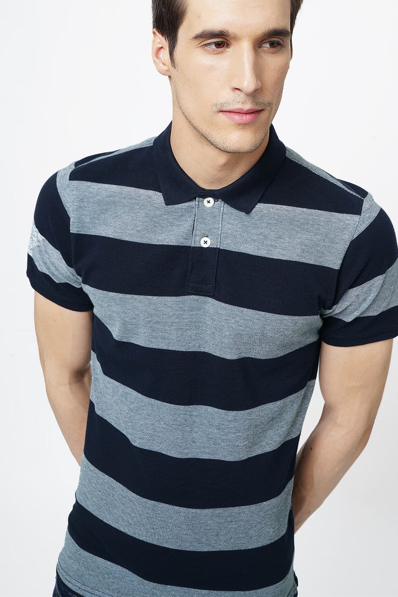 BASICS MUSCLE FIT POLO T.SHIRT