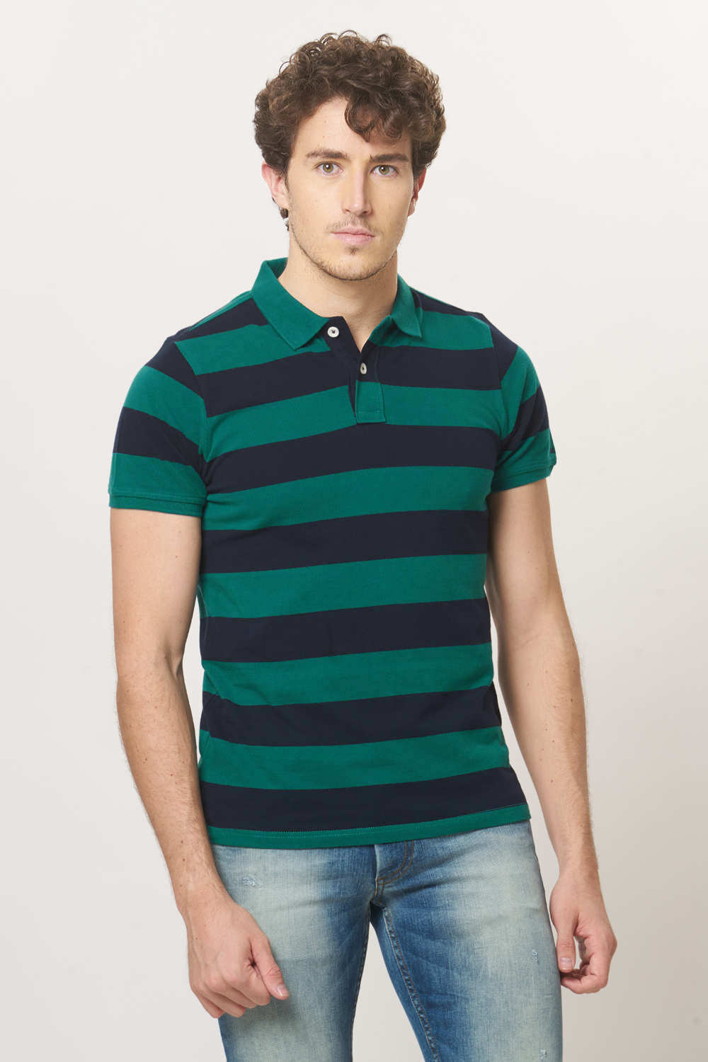 BASICS MUSCLE FIT POLO T.SHIRT