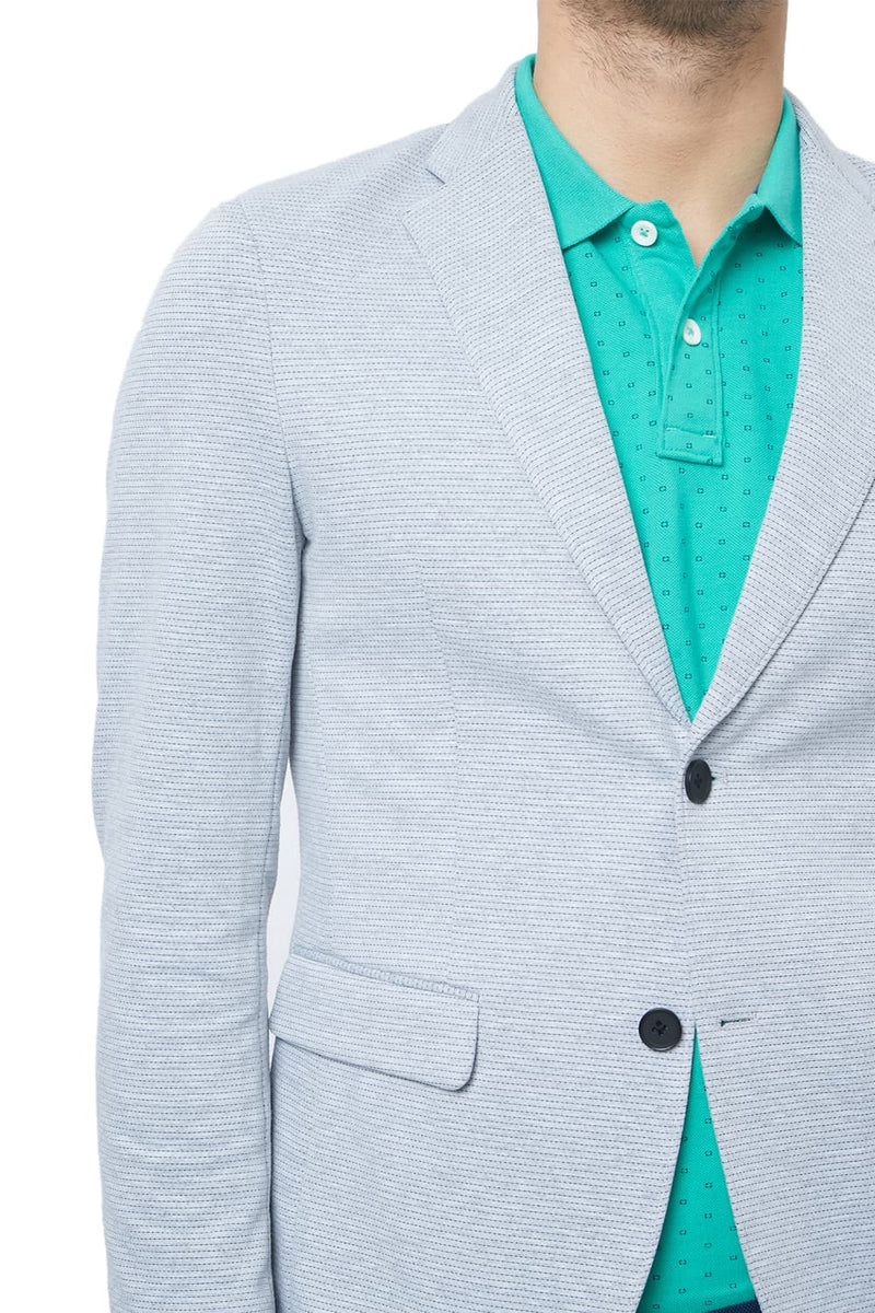 BASICS COMFORT FIT 2 BUTTON KNIT BLAZER