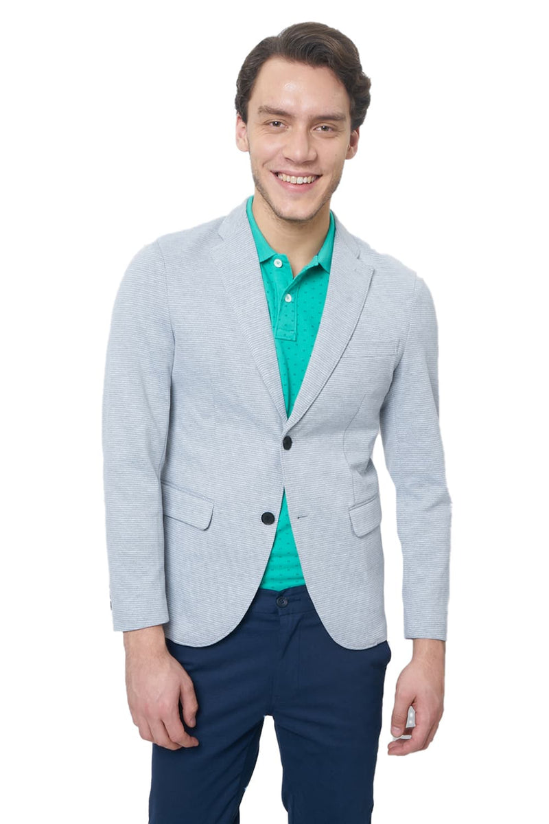 BASICS COMFORT FIT 2 BUTTON KNIT BLAZER