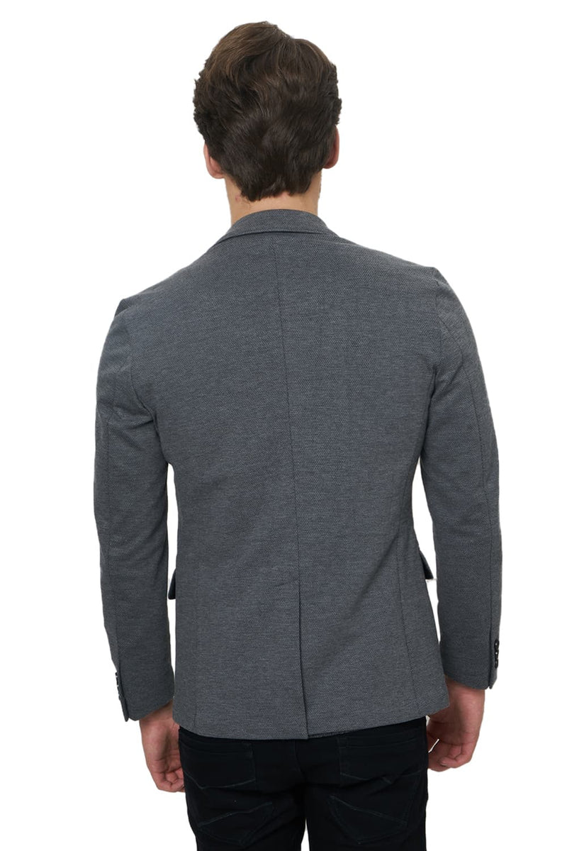 BASICS COMFORT FIT 2 BUTTON KNIT BLAZER