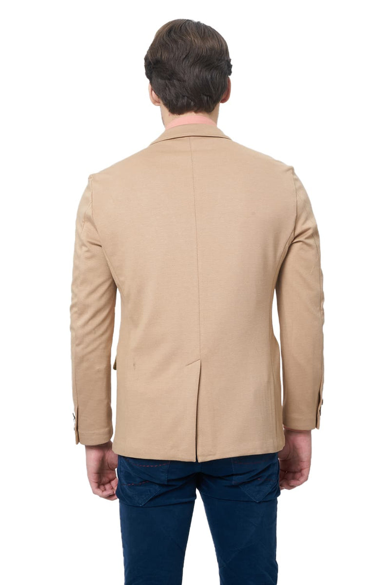 BASICS COMFORT FIT 2 BUTTON KNIT BLAZER