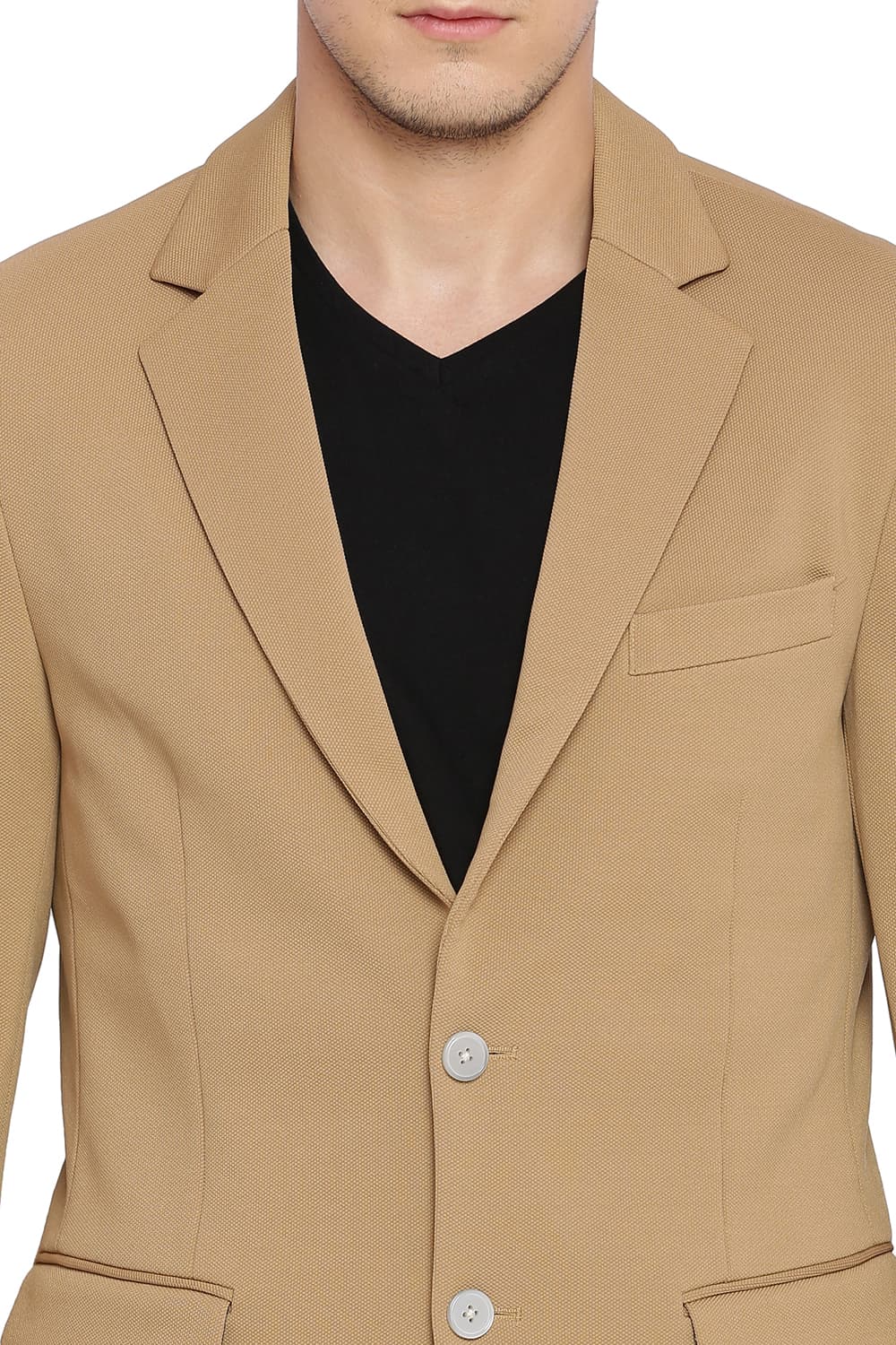 BASICS COMFORT FIT 2 BUTTON KNIT BLAZER