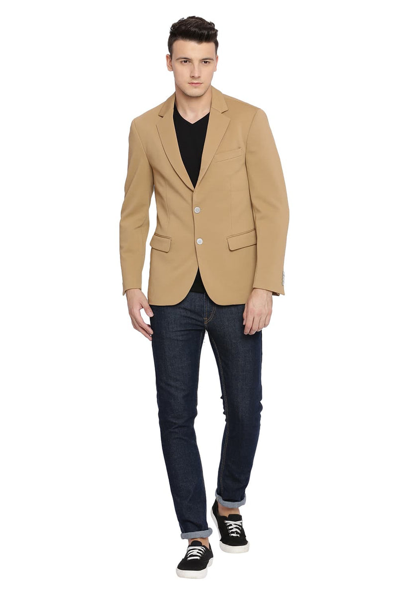 BASICS COMFORT FIT 2 BUTTON KNIT BLAZER