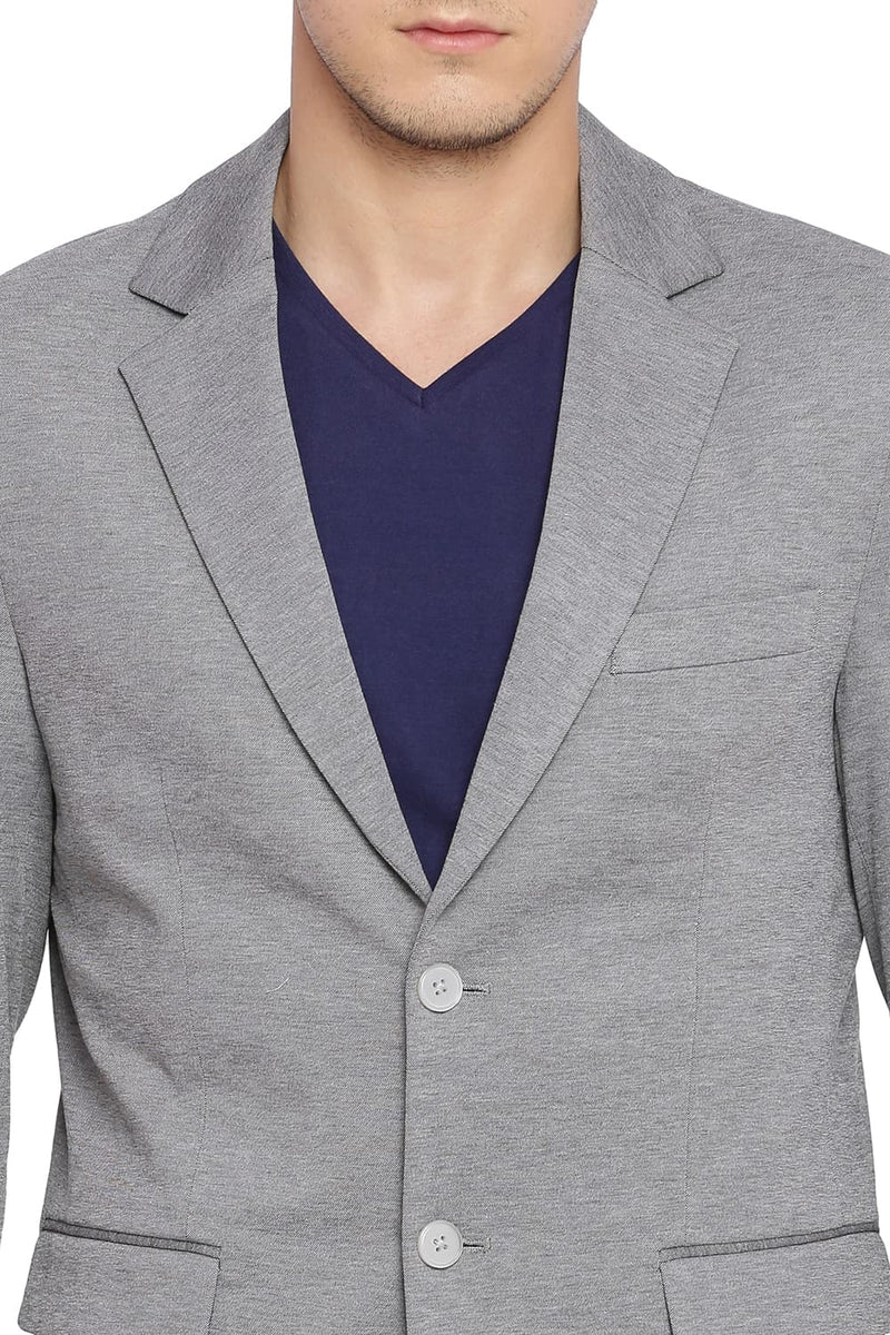 BASICS COMFORT FIT 2 BUTTON KNIT BLAZER