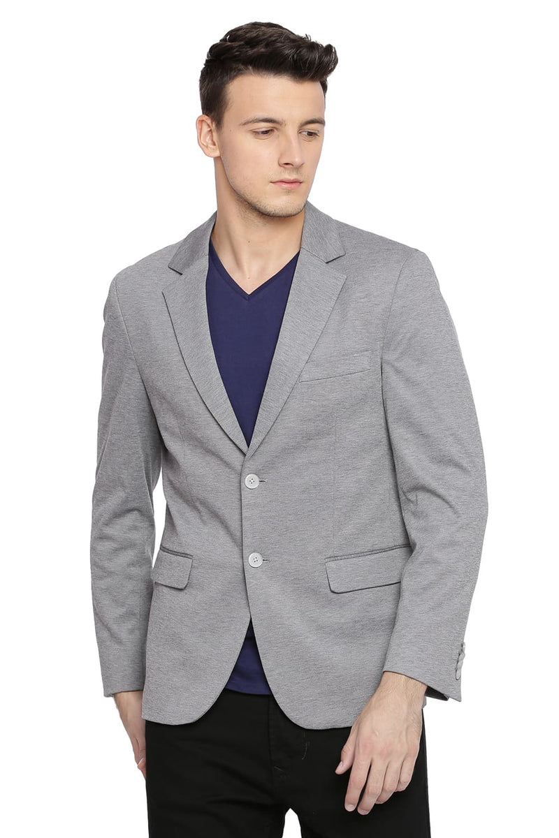 BASICS COMFORT FIT 2 BUTTON KNIT BLAZER