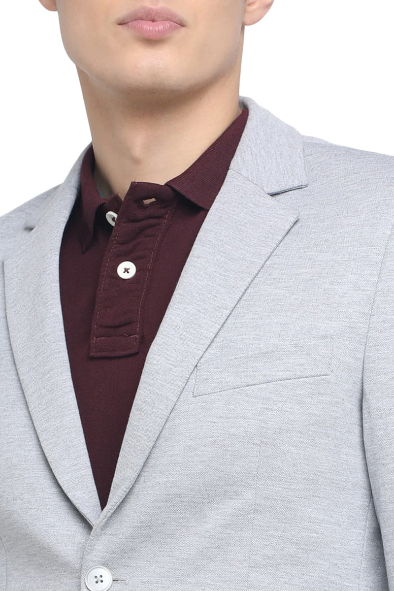 BASICS COMFORT FIT 2 BUTTON KNIT BLAZER