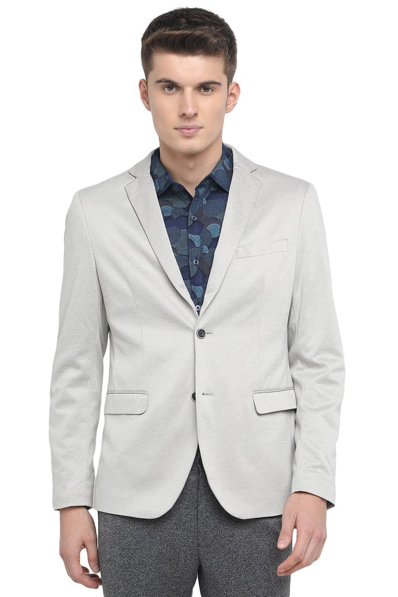 BASICS COMFORT FIT 2 BUTTON KNIT BLAZER