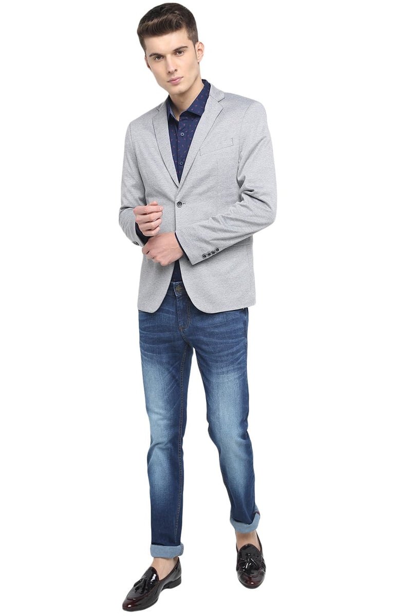 BASICS COMFORT FIT 2 BUTTON KNIT BLAZER