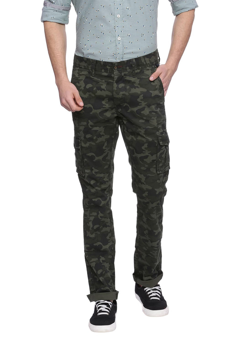 BASICS TAPERED FIT CARGO STRETCH TROUSER