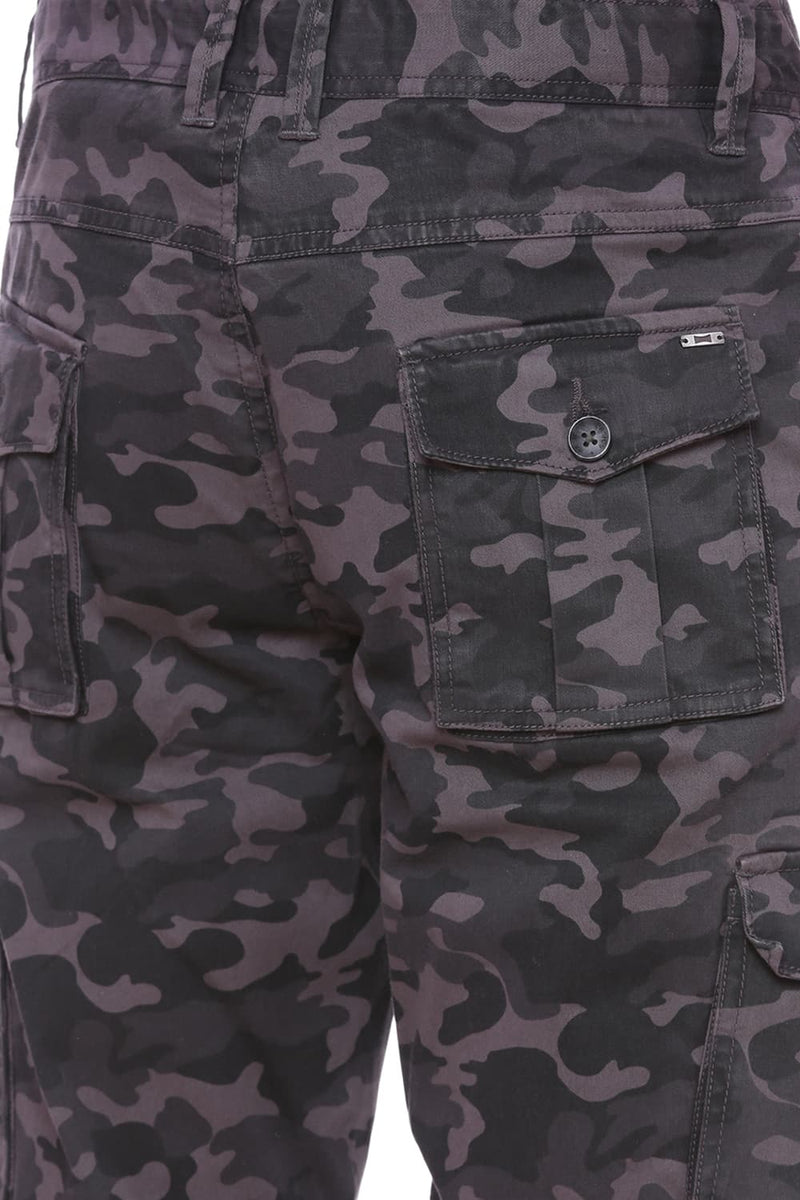 BASICS TAPERED FIT CARGO STRETCH TROUSER