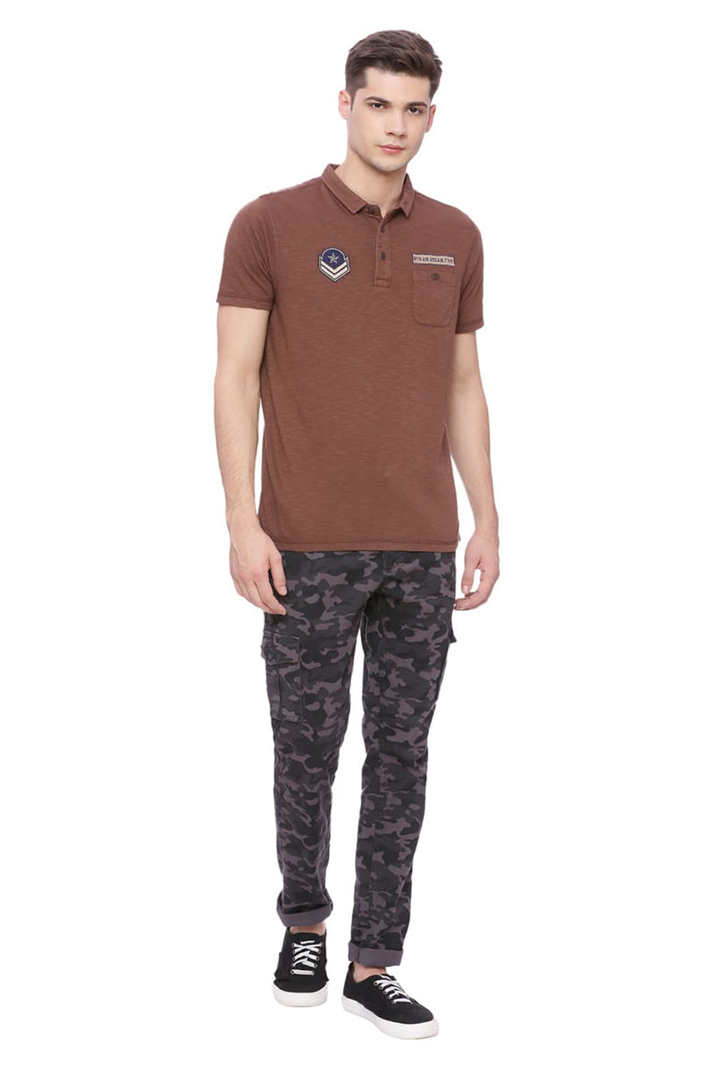 BASICS TAPERED FIT CARGO STRETCH TROUSER