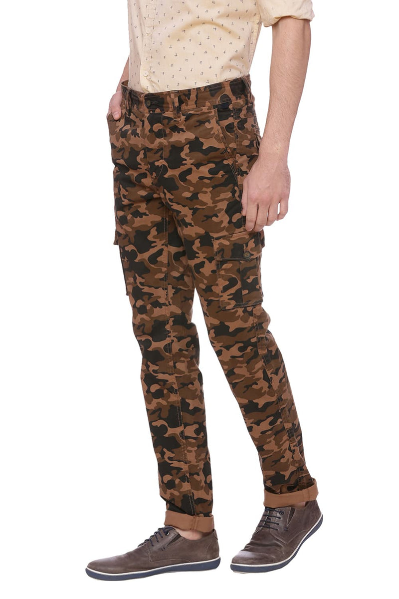 BASICS TAPERED FIT CARGO STRETCH TROUSER