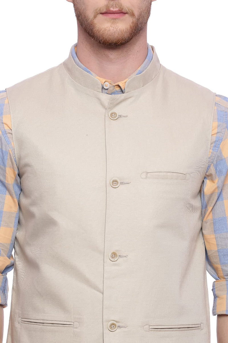 BASICS SLIM FIT BANDHGALA JACKET