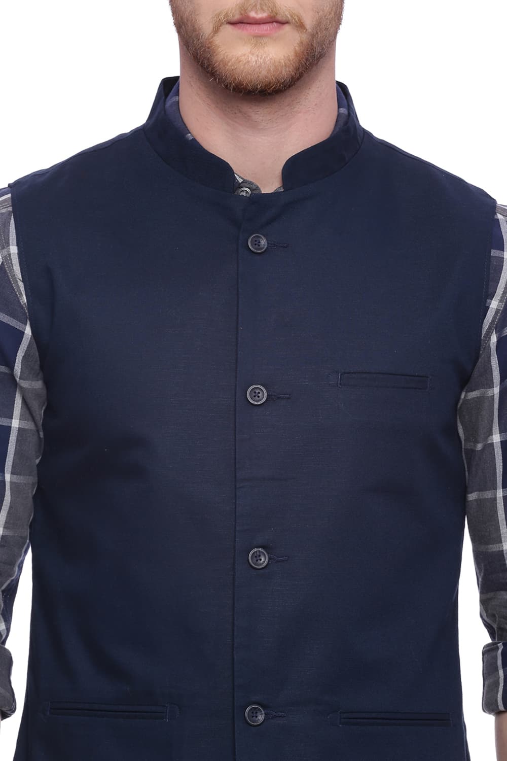 BASICS SLIM FIT BANDHGALA JACKET