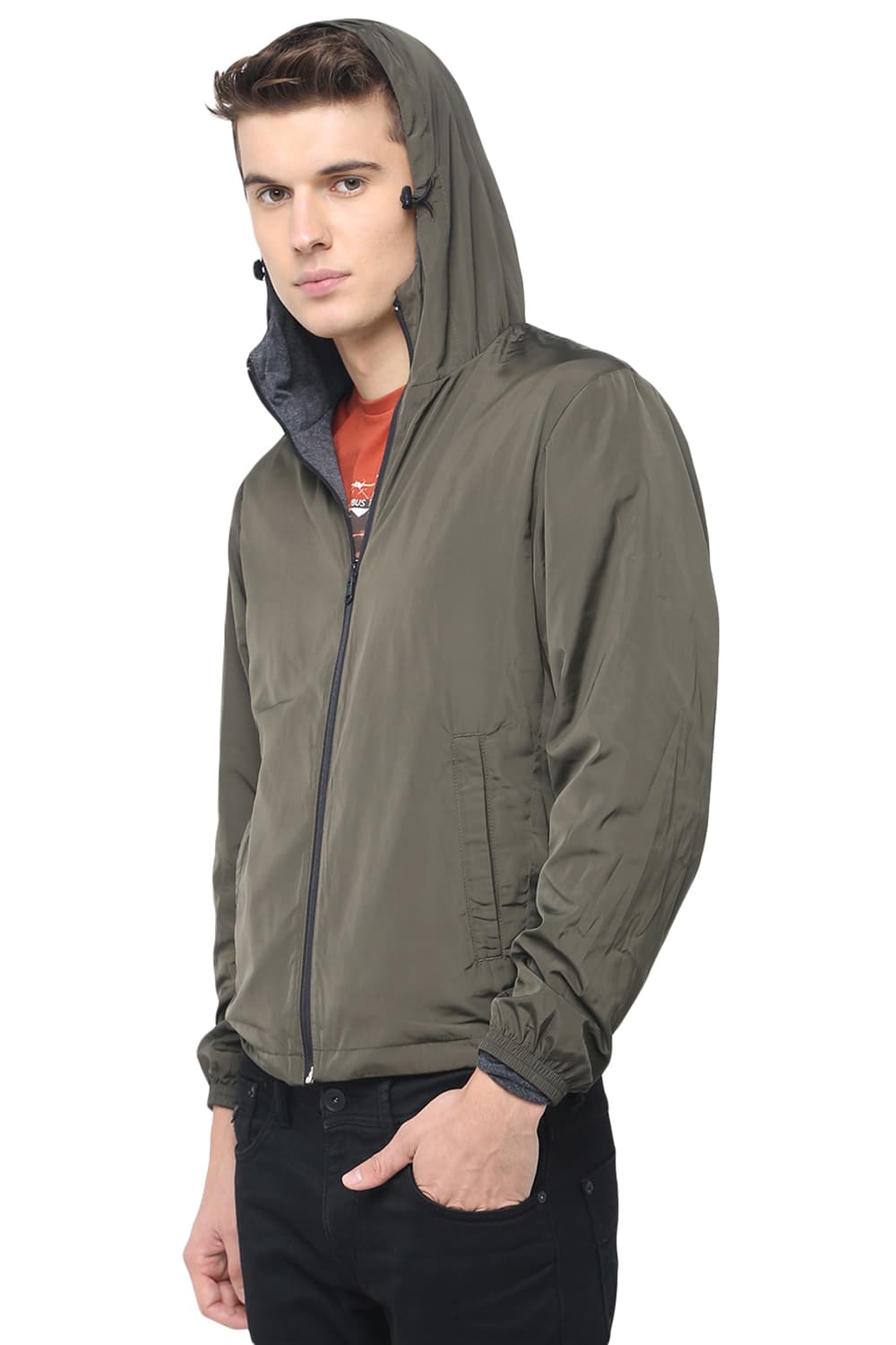 BASICS COMFORT FIT REVERSIBLE NO FILL JACKET