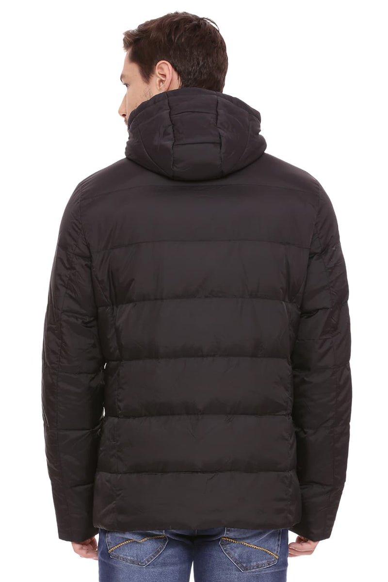 BASICS COMFORT FIT HOODED POLY FILL JACKET