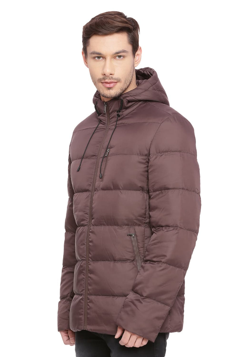 BASICS COMFORT FIT HOODED POLY FILL JACKET