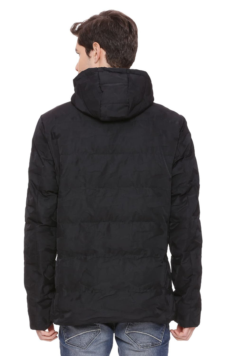 BASICS COMFORT FIT HOODED POLY FILL JACKET