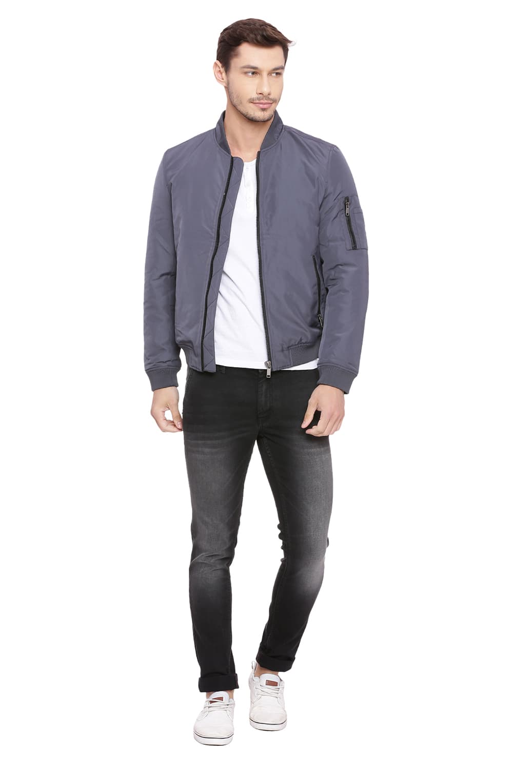 BASICS COMFORT FIT QUILTED POLY FILL JACKET