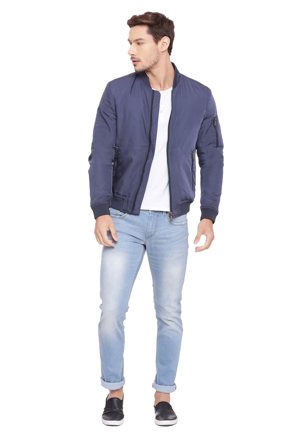 BASICS COMFORT FIT QUILTED POLY FILL JACKET