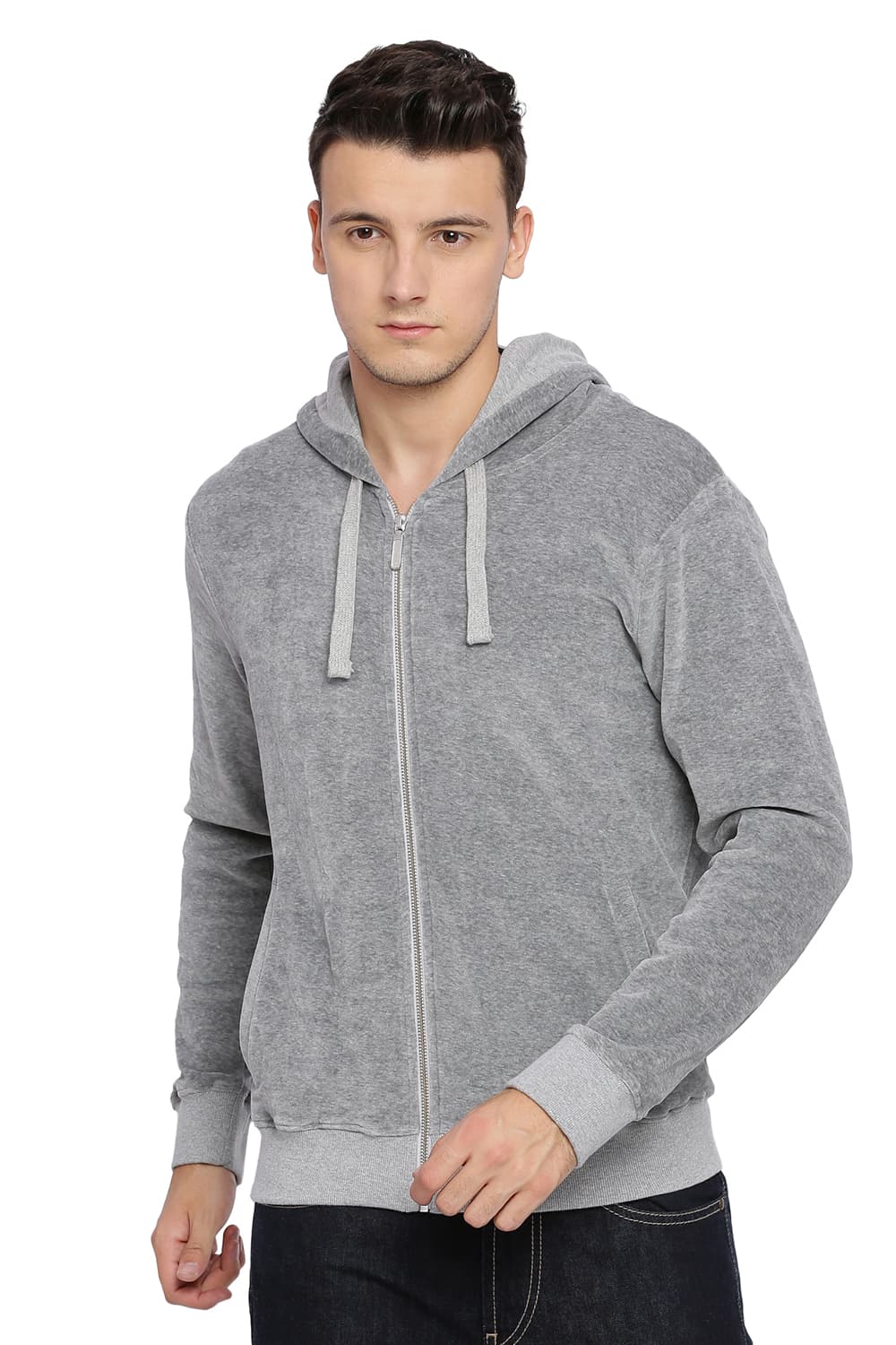 BASICS MUSCLE FITANGE HOOD KNIT JACKET