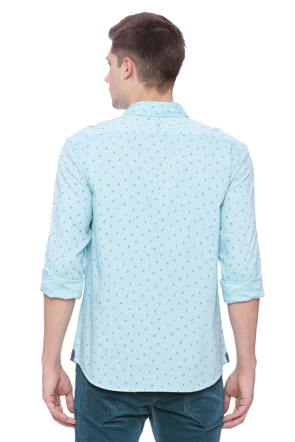 BASICS SLIM FIT PRINTED SHIRT