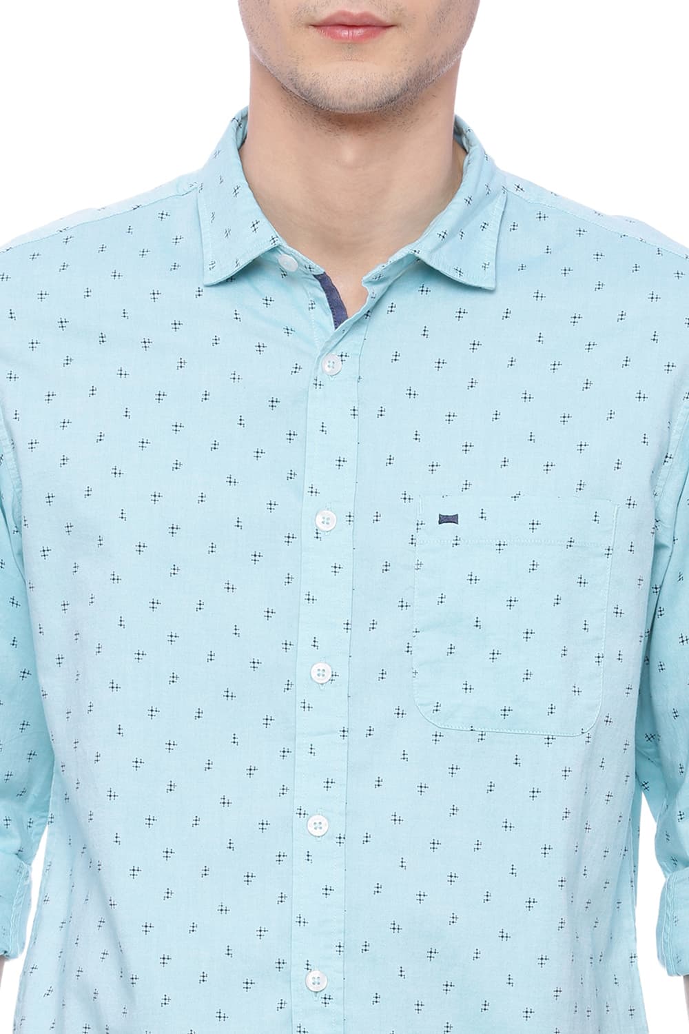 BASICS SLIM FIT PRINTED SHIRT