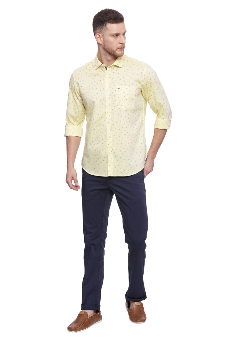 BASICS SLIM FIT PRINTED SHIRT