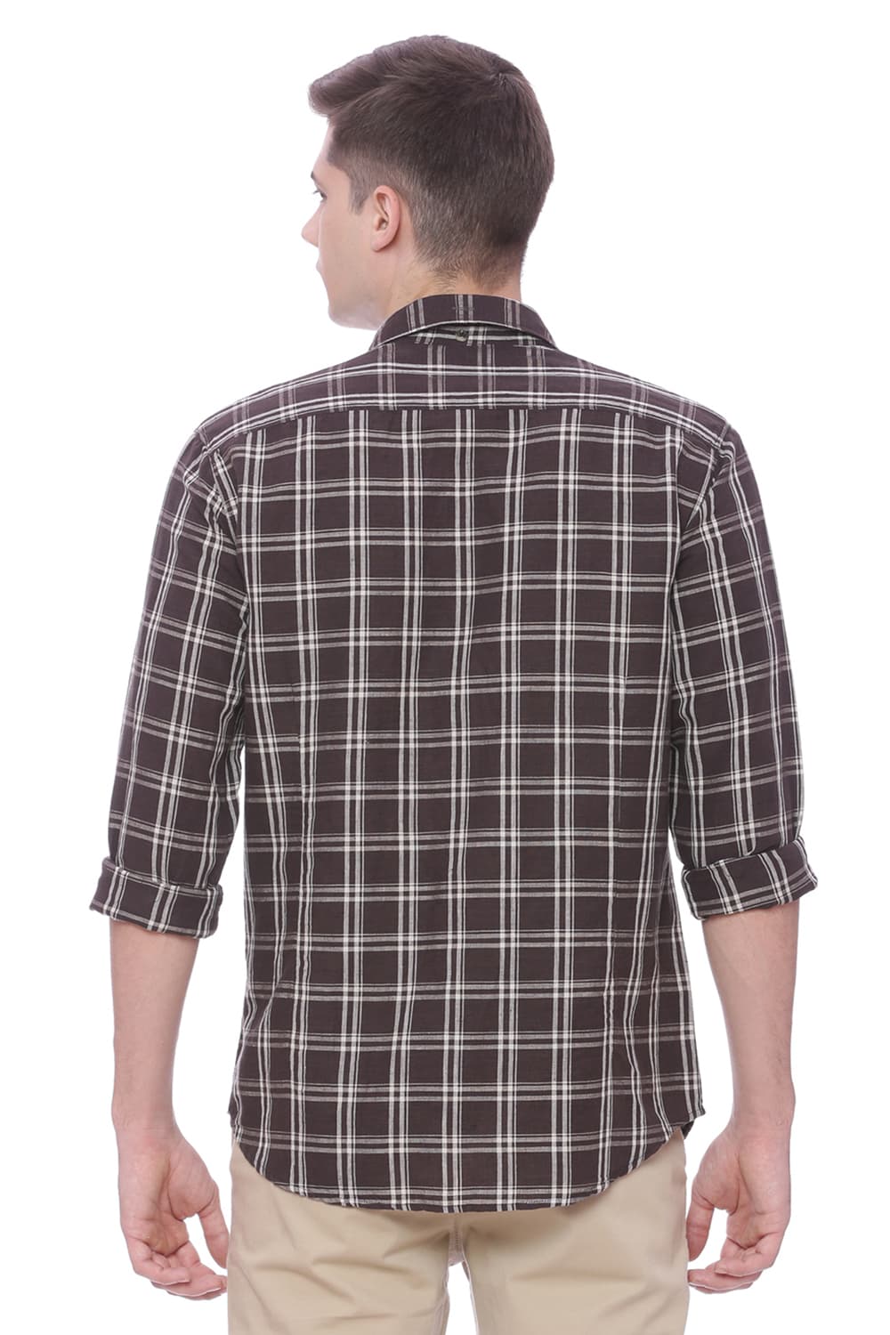 BASICS SLIM FIT CHECKS SHIRT