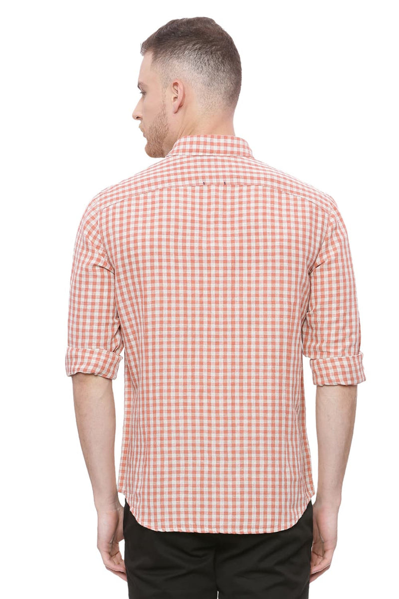 BASICS SLIM FIT CHECKS SHIRT