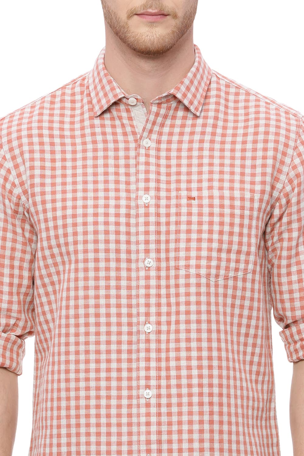 BASICS SLIM FIT CHECKS SHIRT