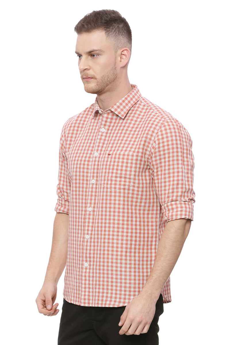 BASICS SLIM FIT CHECKS SHIRT