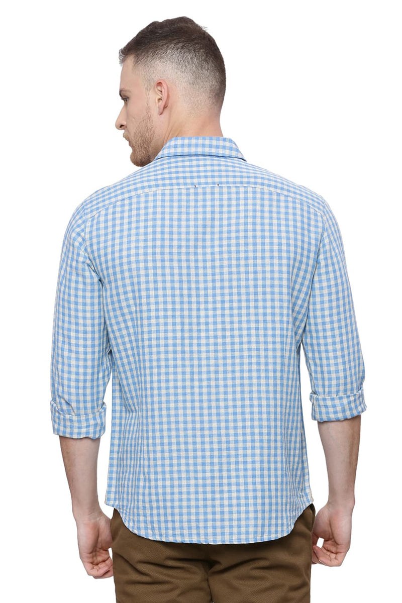 BASICS SLIM FIT CHECKS SHIRT