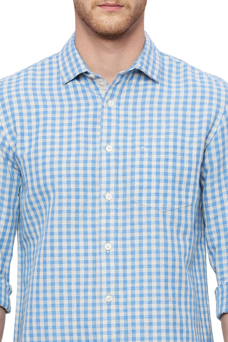 BASICS SLIM FIT CHECKS SHIRT