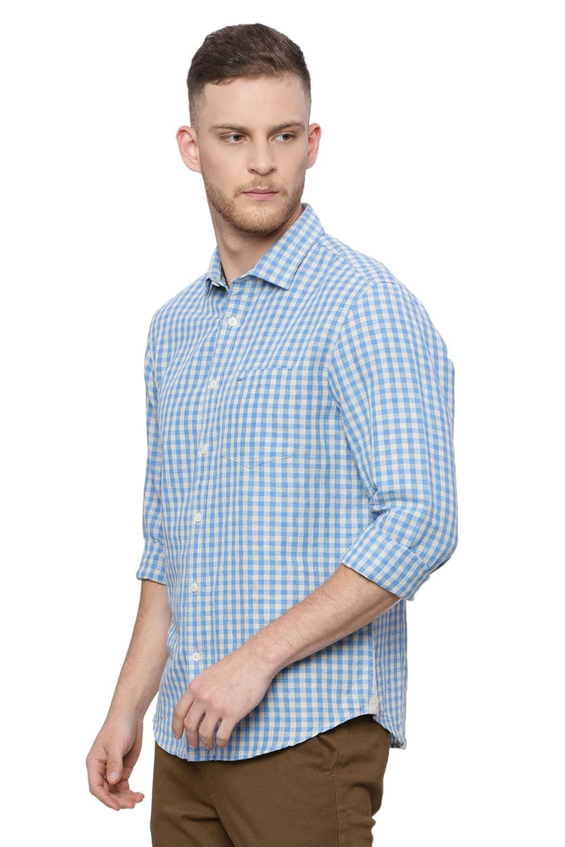 BASICS SLIM FIT CHECKS SHIRT