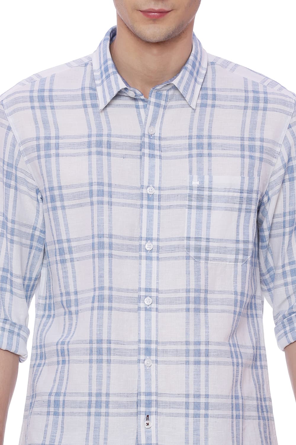 BASICS SLIM FIT CHECKS SHIRT