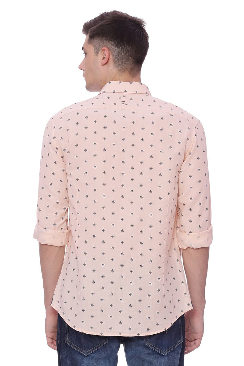 BASICS SLIM FIT PRINTED SHIRT