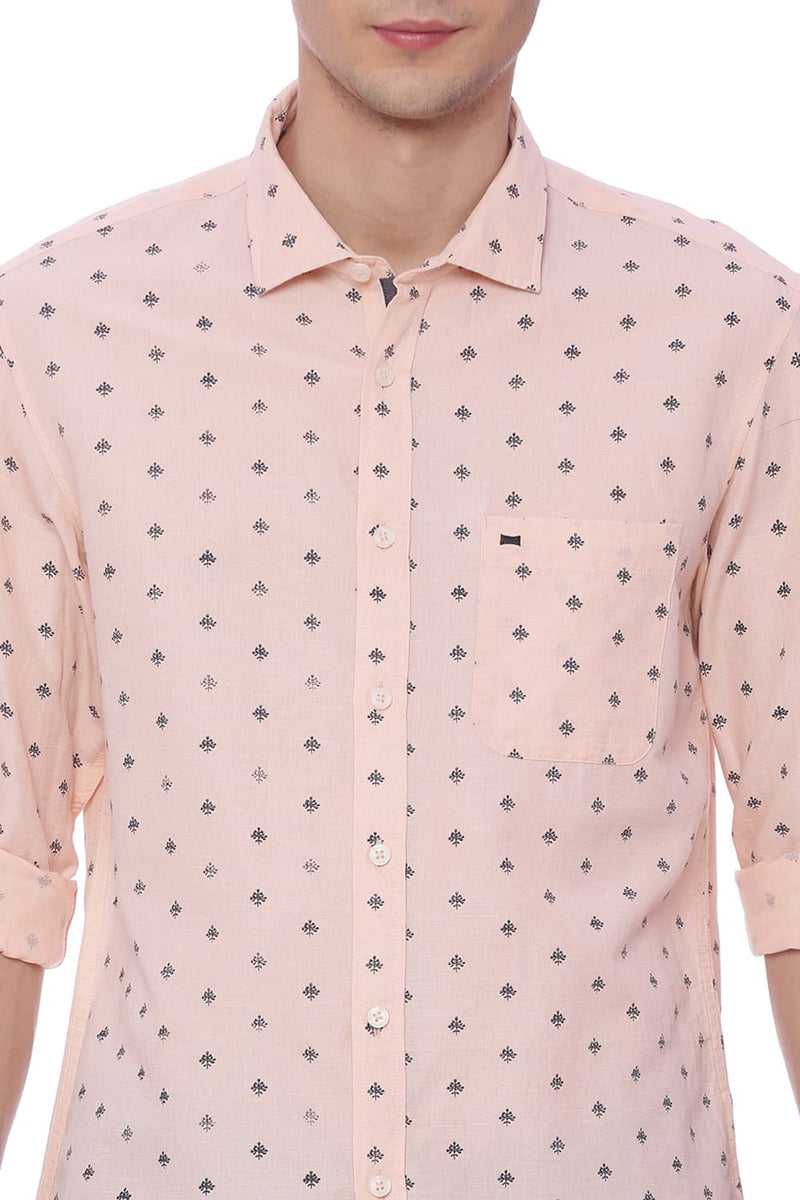 BASICS SLIM FIT PRINTED SHIRT