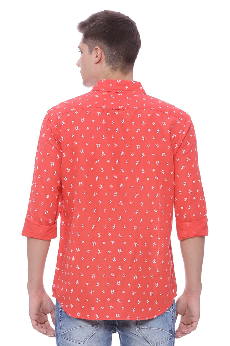 BASICS SLIM FIT PRINTED SHIRT