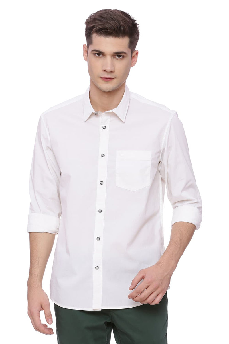 BASICS SLIM FIT STRETCH SHIRT