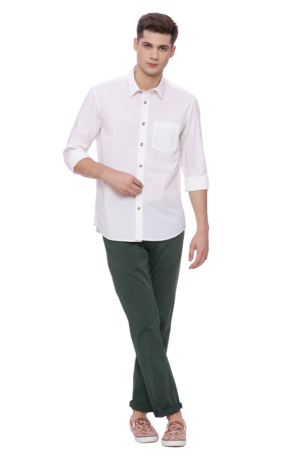 BASICS SLIM FIT STRETCH SHIRT