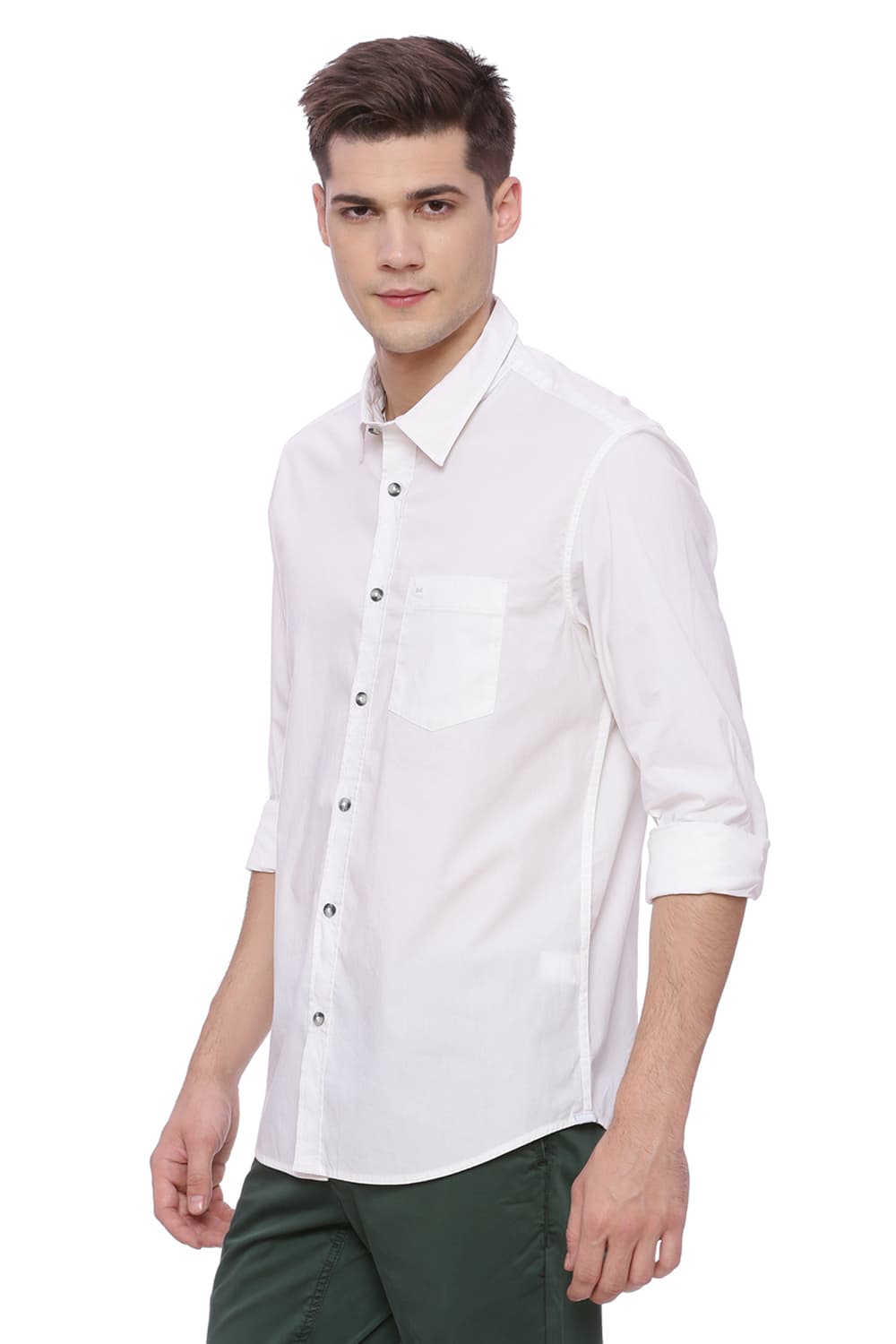 BASICS SLIM FIT STRETCH SHIRT